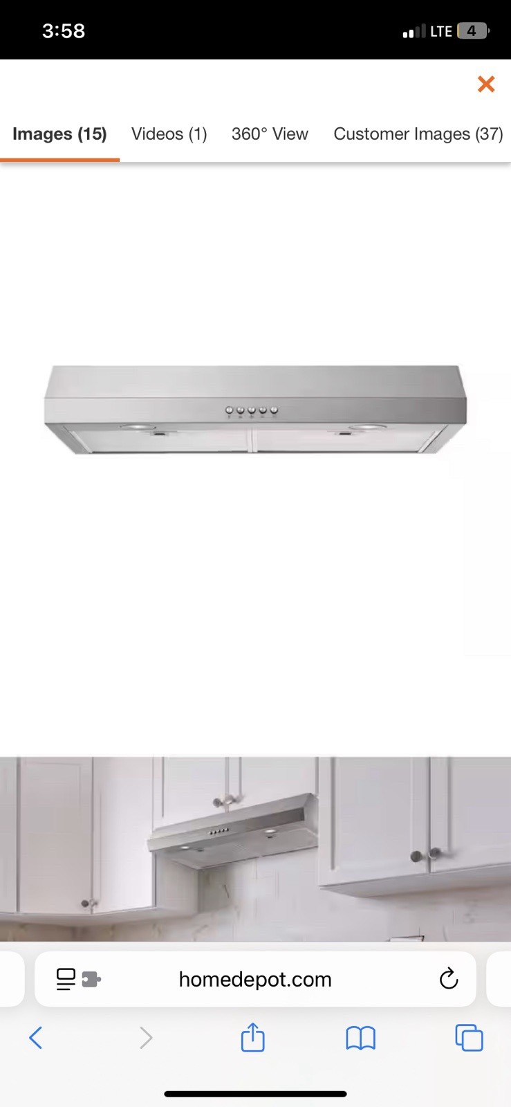 Vissani 30 in. 320 CFM Convertible Under Cabinet Range Hood in Stainless Steel