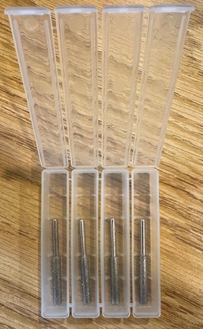 4 pc 5/32″ DIAMOND BURR CHAINSAW SHARPENER Stone File fits Dremel 1453