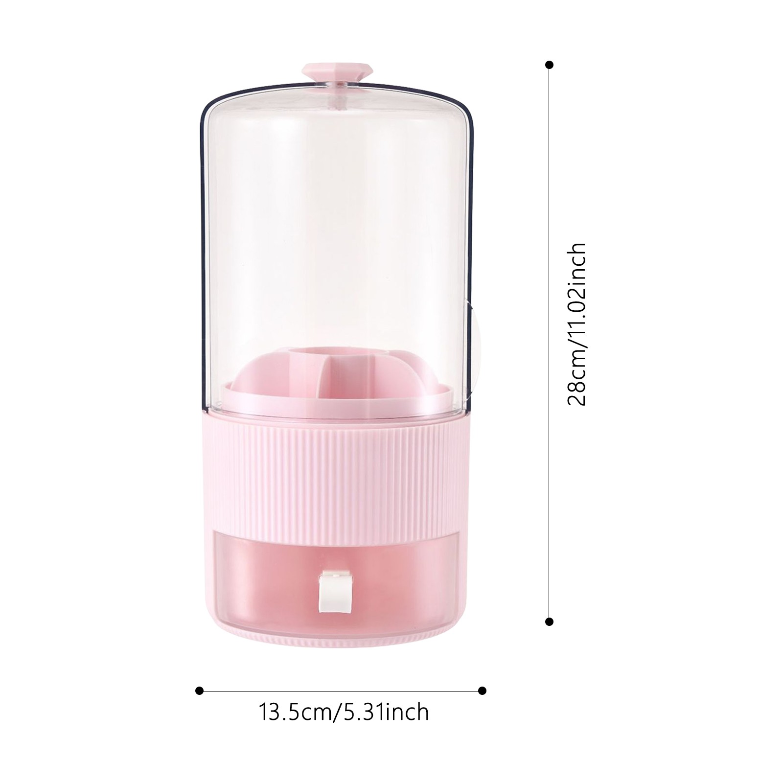 Pink Makeup Brush Storage 5.31*11.02in Organizer With Cover For Cosmetic Brushes
