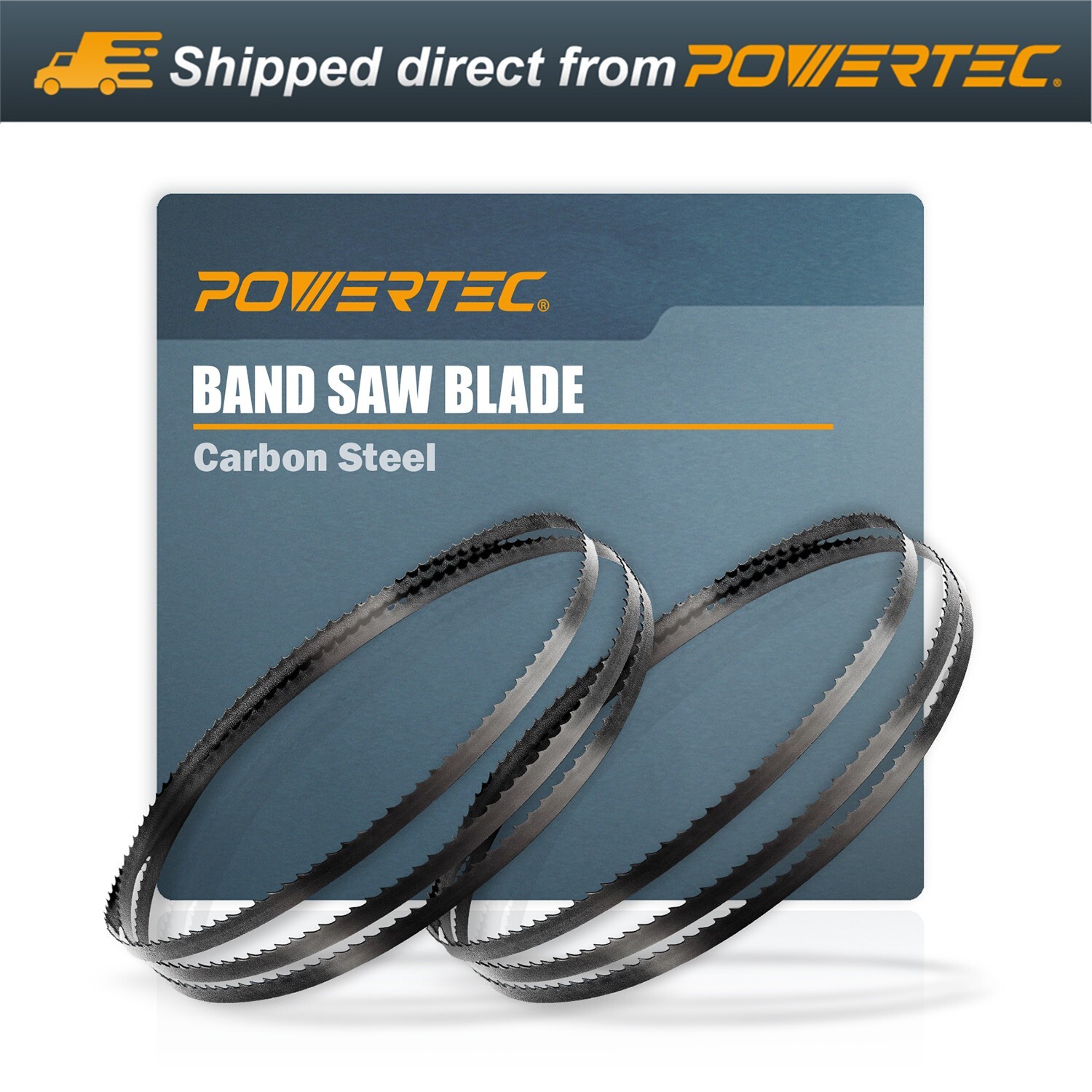 POWERTEC Band Saw Blade 93-1/2 Inch x 1/2-Inch x 6 TPI High Carbon Steel, 2PK