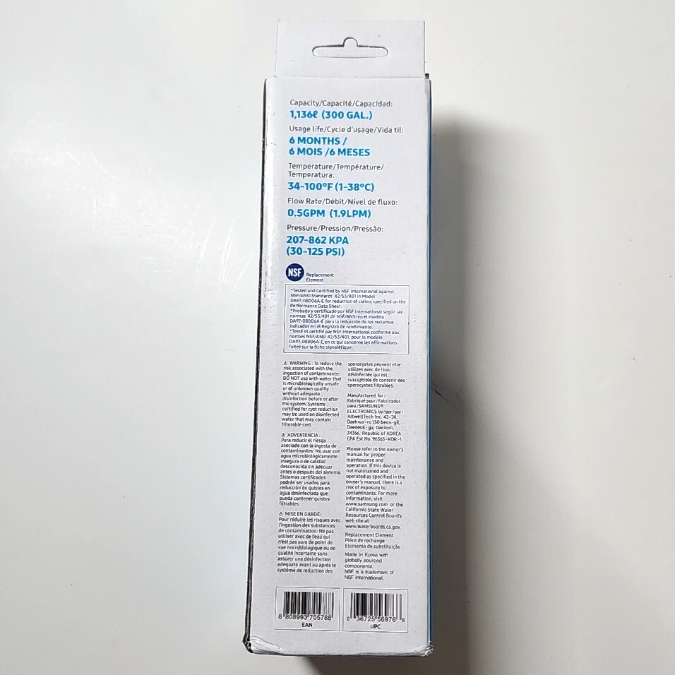 Samsung Refrigerator Water Filter OEM DA29-00020B HAF-CIN/EXP For DA97-08006 A-E