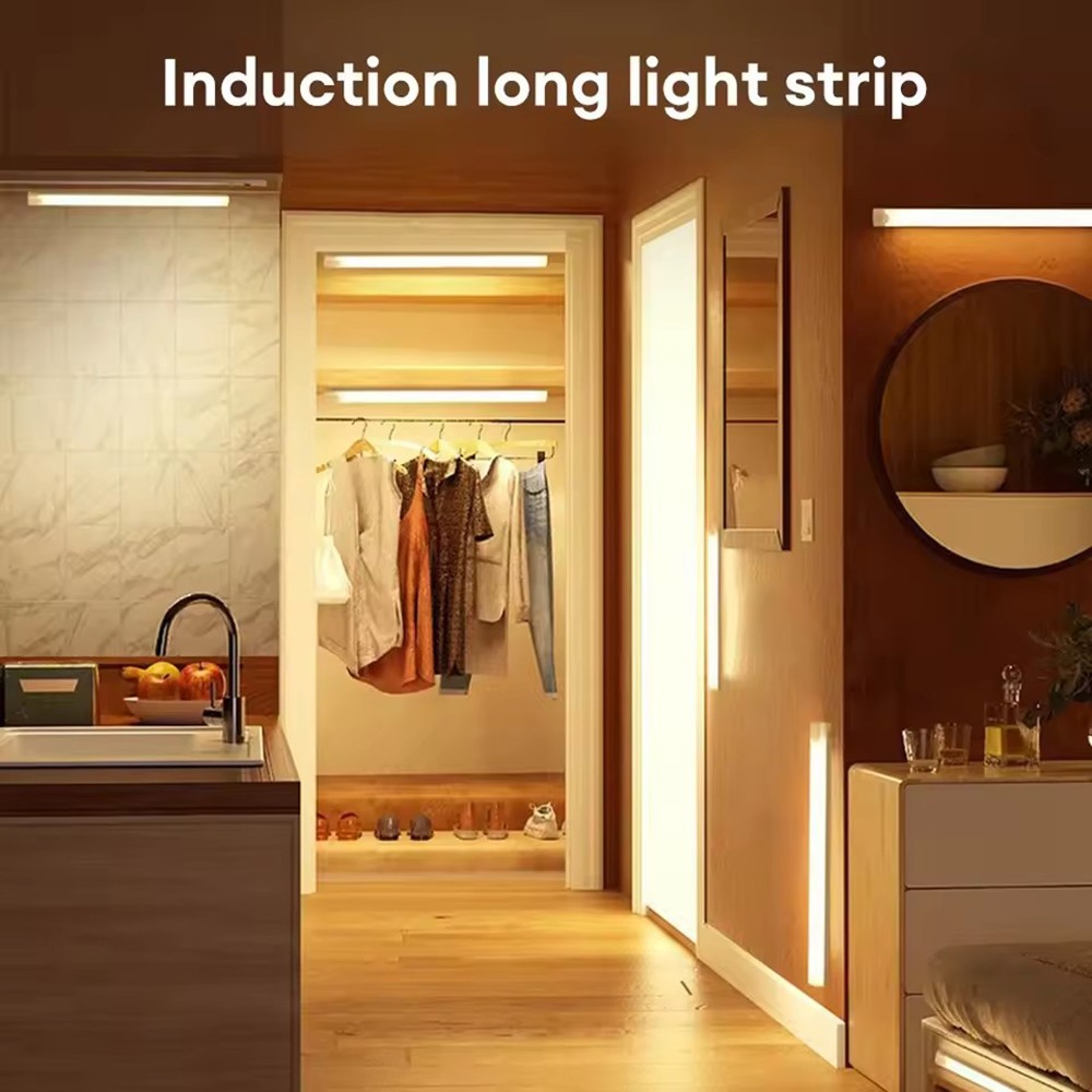 4-Pack LED Under Cabinet Lights, Rechargeable Motion Sensor, 3 Color Dimmable