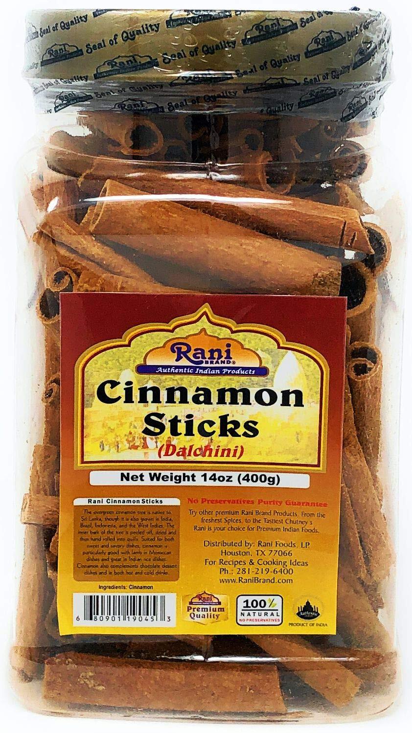 Rani Cinnamon Sticks 14oz (400g) PET Jar – 72-88 Sticks