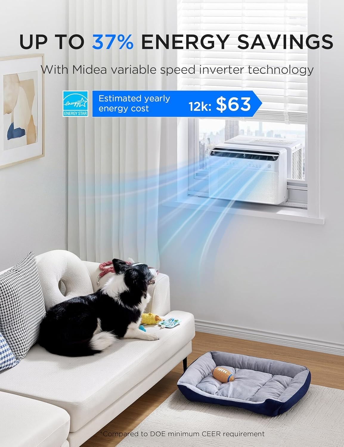 Midea air conditioner 12,000 BTU smart inverter Window AC WiFi 115V