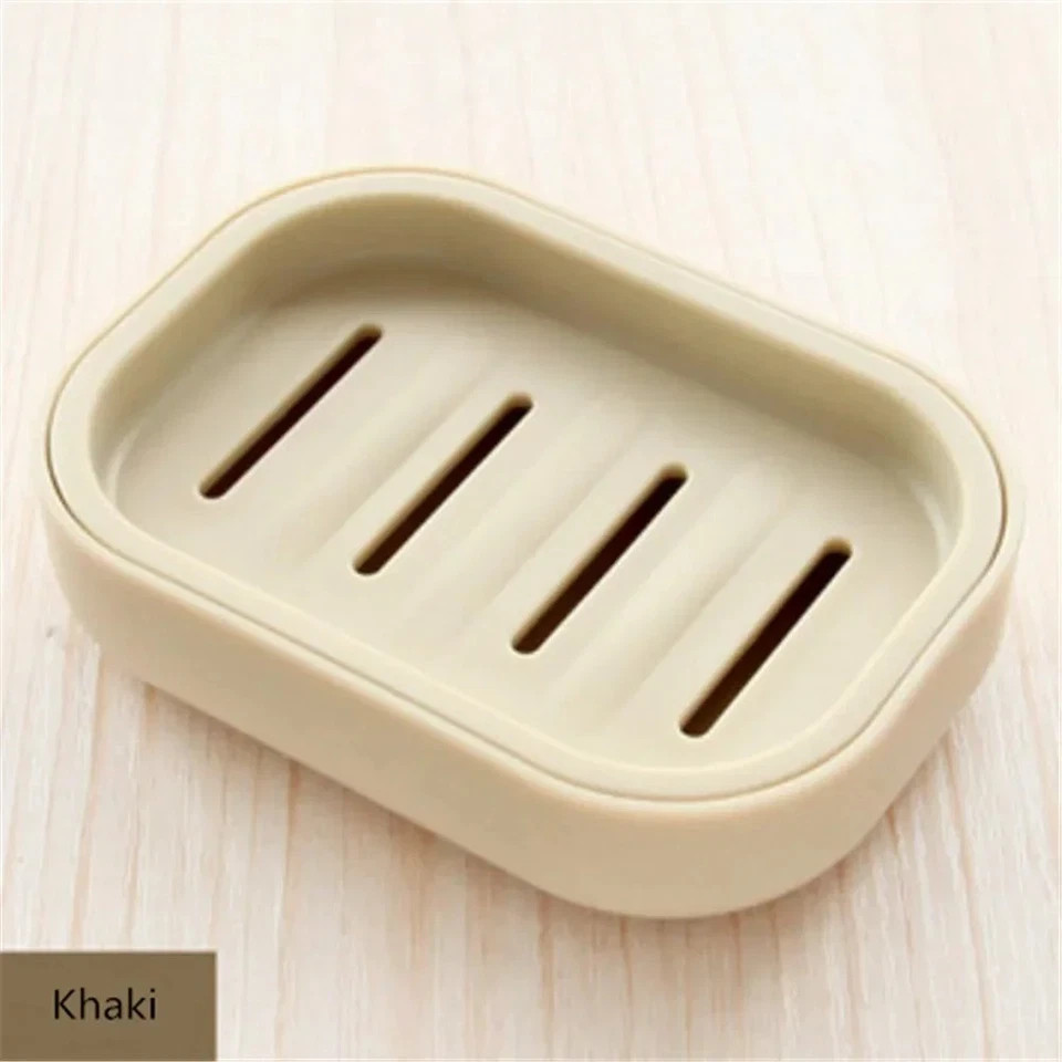 Bathroom Water Draining Soap Dish Case Holder Drainer Soap Saver Storage Box New
