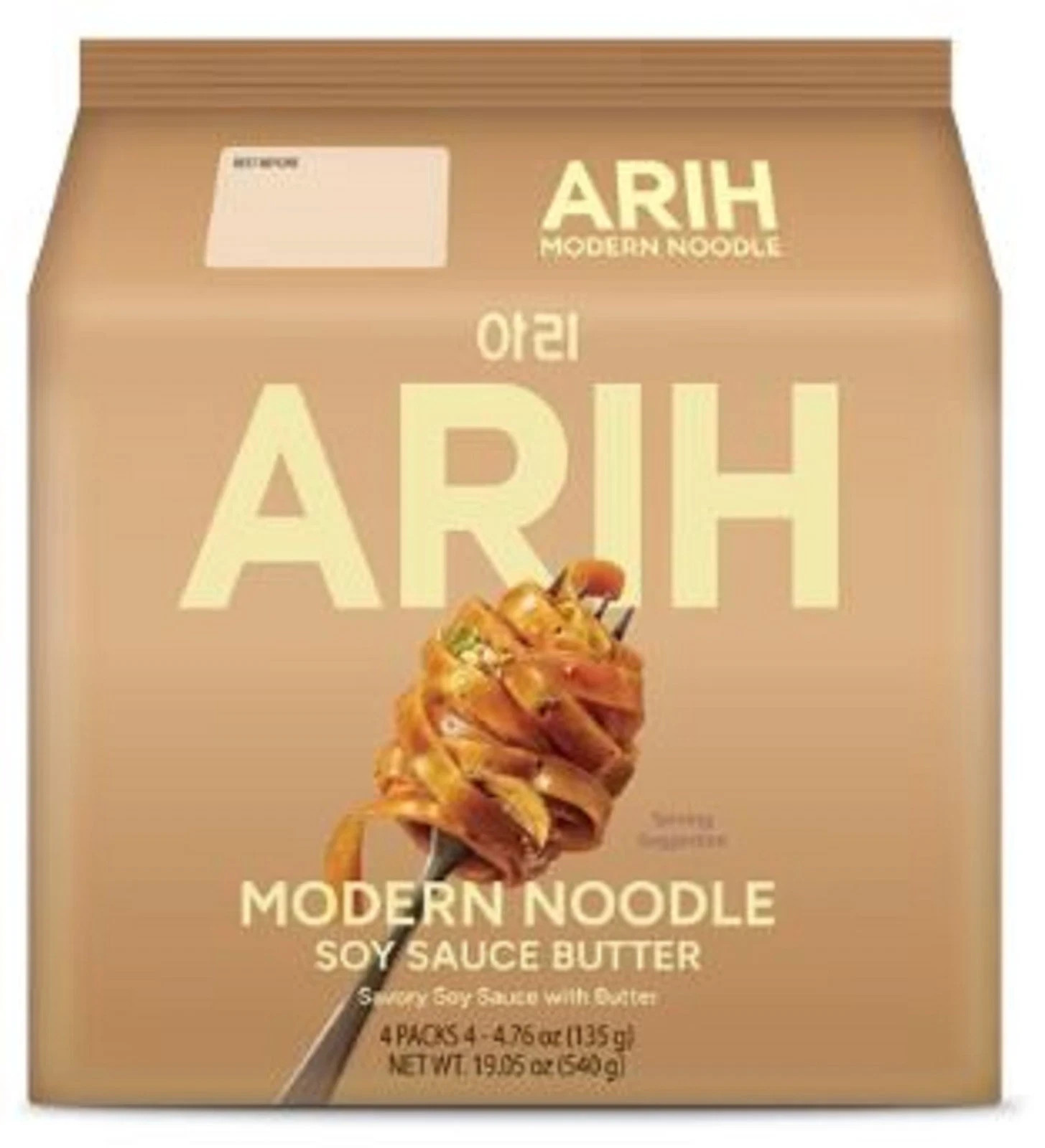 ARIH Modern Noodles Western Korean Fusion Soup Less Noodles Soy Sauce Butter 4pk