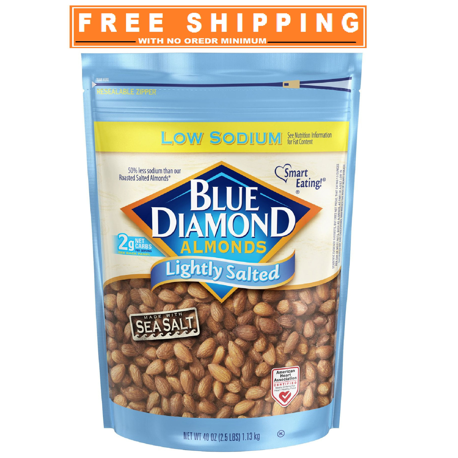 Blue Diamond Lightly Salted Whole Almonds 40 oz