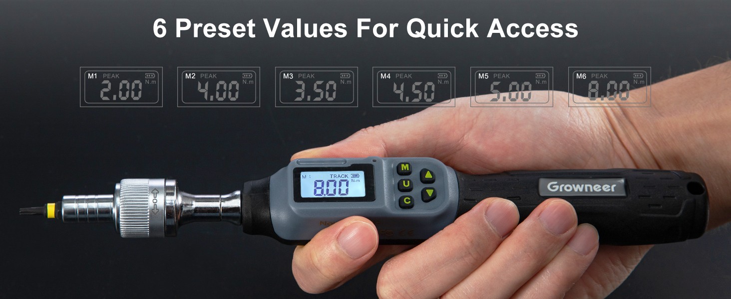 Upgraded Digital Torque Screwdriver, 3.5-70.8 In-lbs/0.4-8 Nm, 1/4” Drive Inch