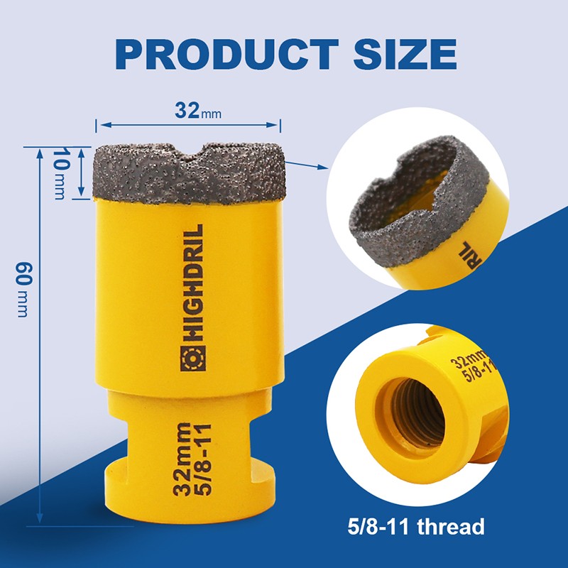 HIGHDRIL 1pc Diamond Vacuum Drilling Bits