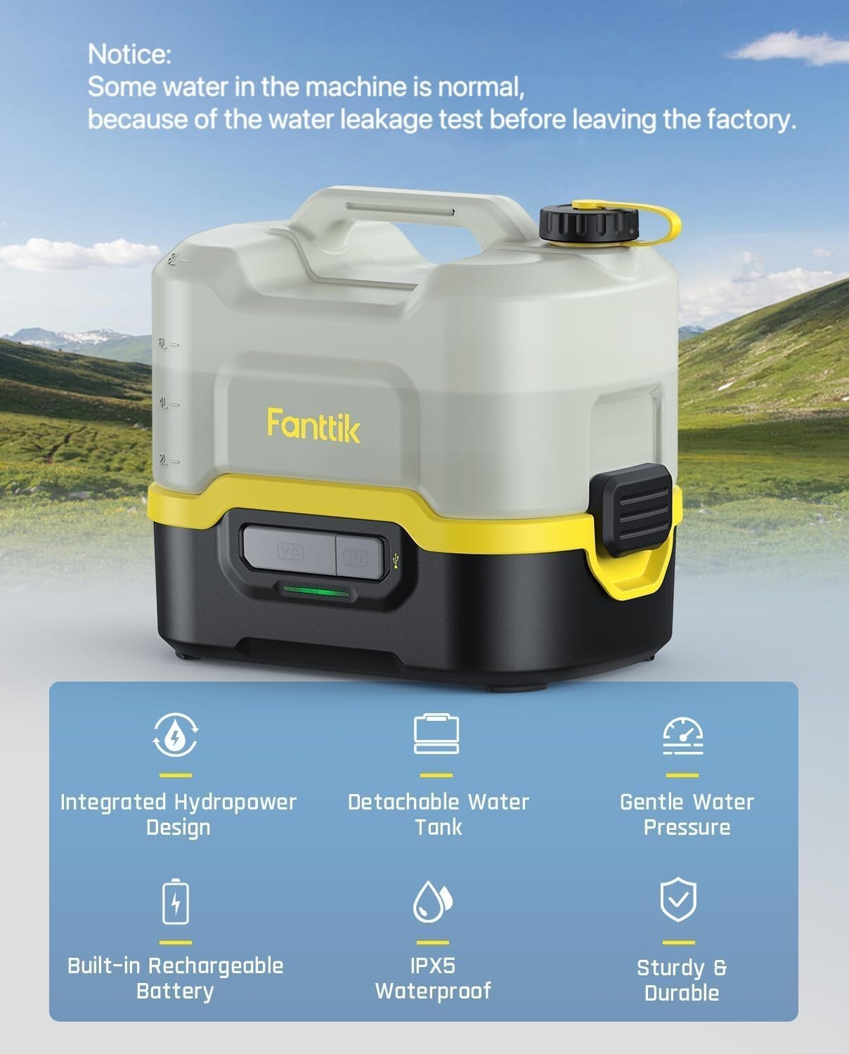 Fanttik NB8 Nano Portable Cordless Electric Sprayer w/2.1Gal Tank,2600mAh Lithiu