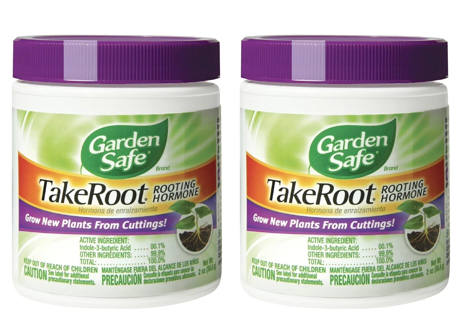 2 Pack Garden Safe Takeroot Rooting Hormone, New Plants Growth Powder – 2 Oz