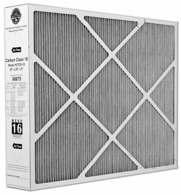 Lennox X6675 Carbon Clean 20″ x 25″ x 5″ MERV 16 Filter for HCC20-28