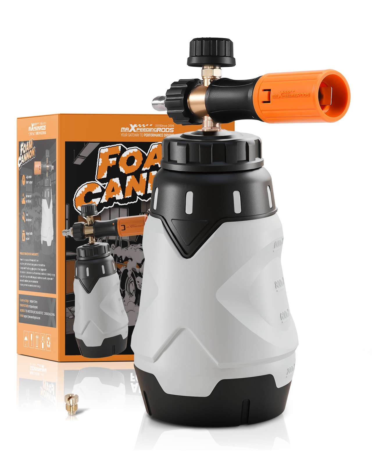 Foam Cannon 1.3L for Pressure Washer Thick Snow Foam 1/4″ Quick Connect