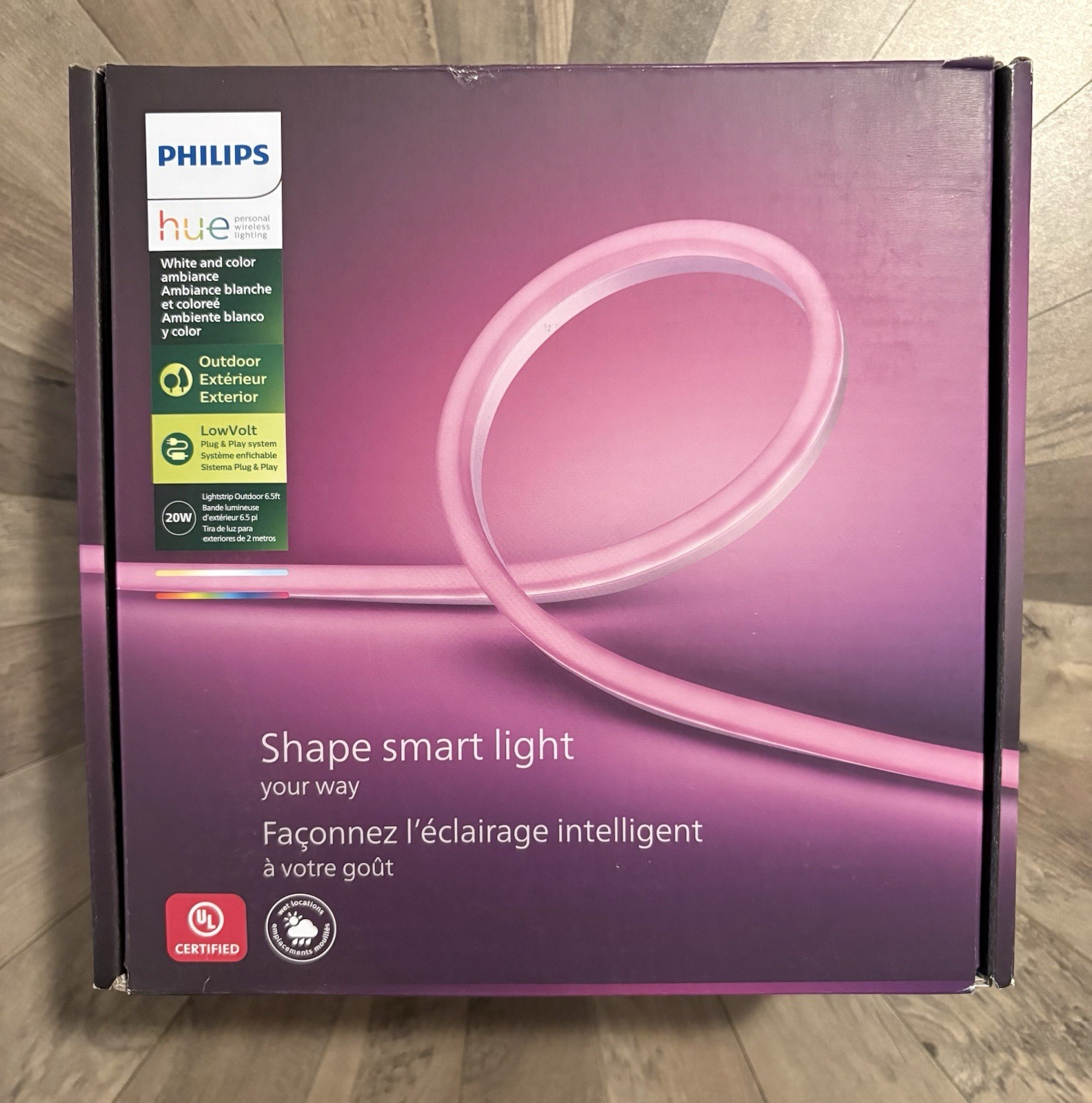 Philips Hue Outdoor Lightstrip 6.5ft White & Color Ambiance Smart LED NEW