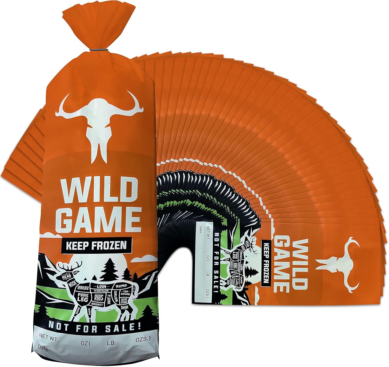 Skywin 50 Pack Wild Game Bags (1-2 lb) Meat Freezer Bags for Freezer Storage 11?