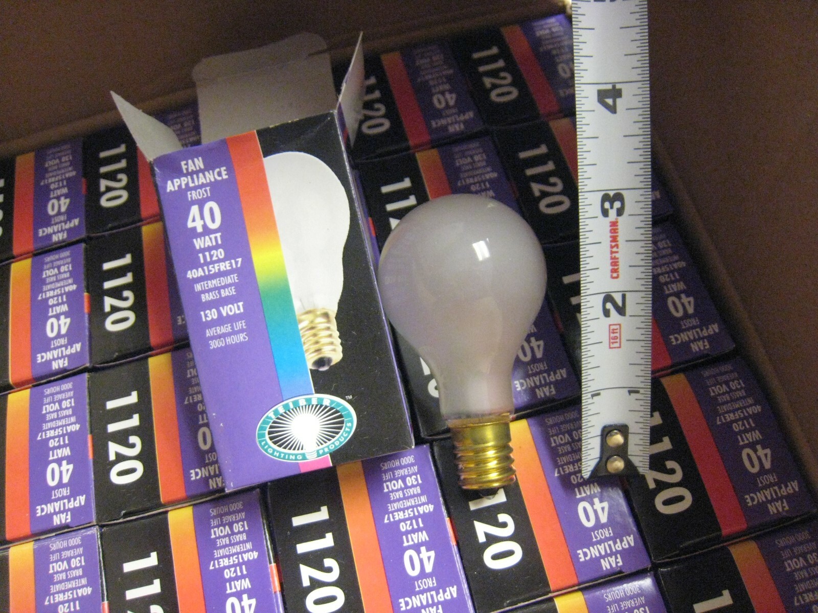 6 yes 6 APPLIANCE LIGHT BULBS TEIBER 40W 130V A15 INTERMEDIATE BASE FROST NEW