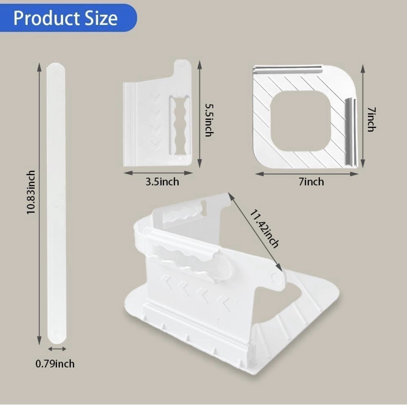 Anti-Slip Bed Sheet Clips Corner Holders White Plastic 11.42in 4-Pack