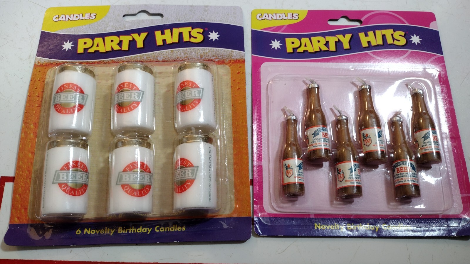 Beer Shape Candles Beer Can & Bottles Happy Anytime Adult Novelty (12 pc