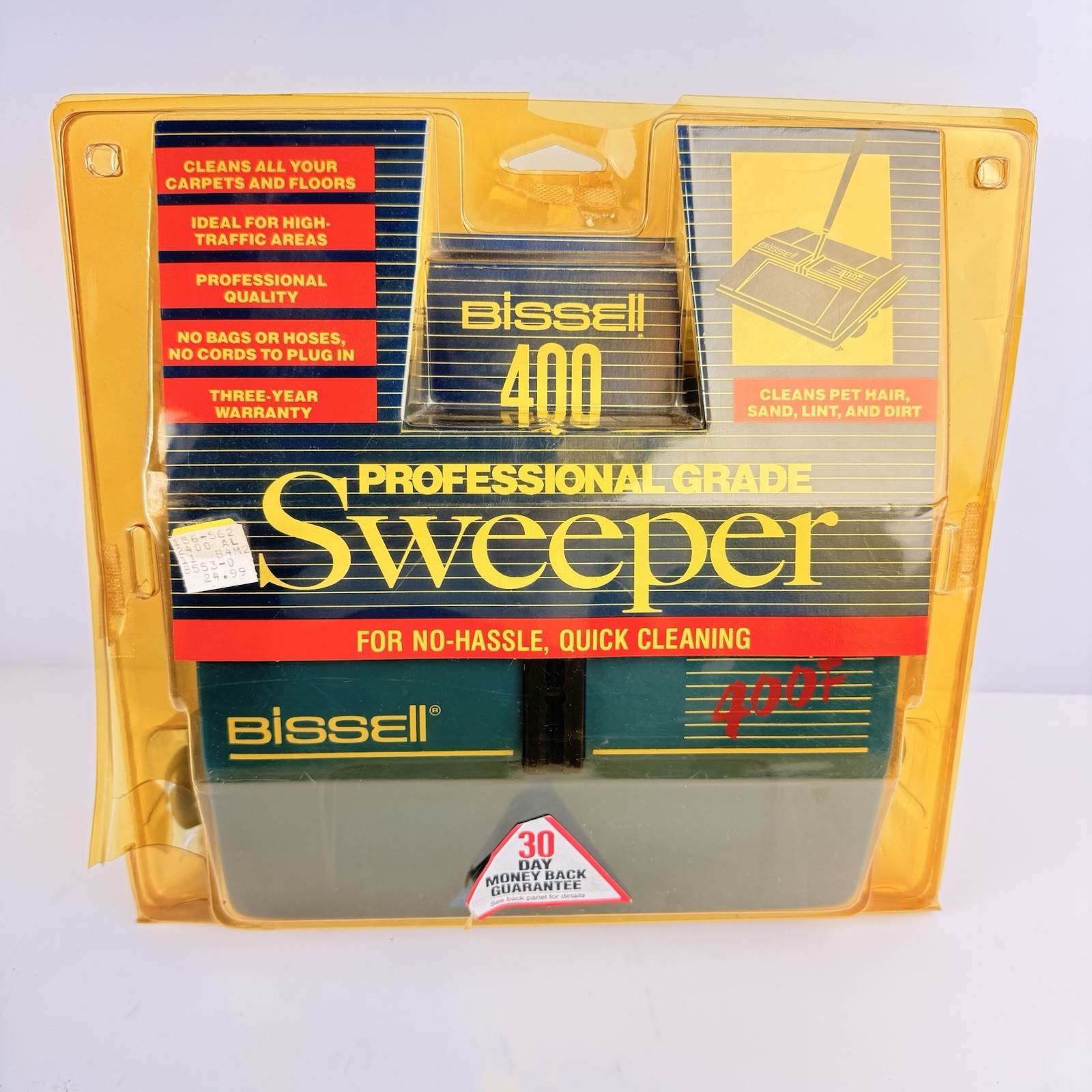Bissell 400 Professional Grade Floor Sweeper Green Manual Carpet Vintage Box