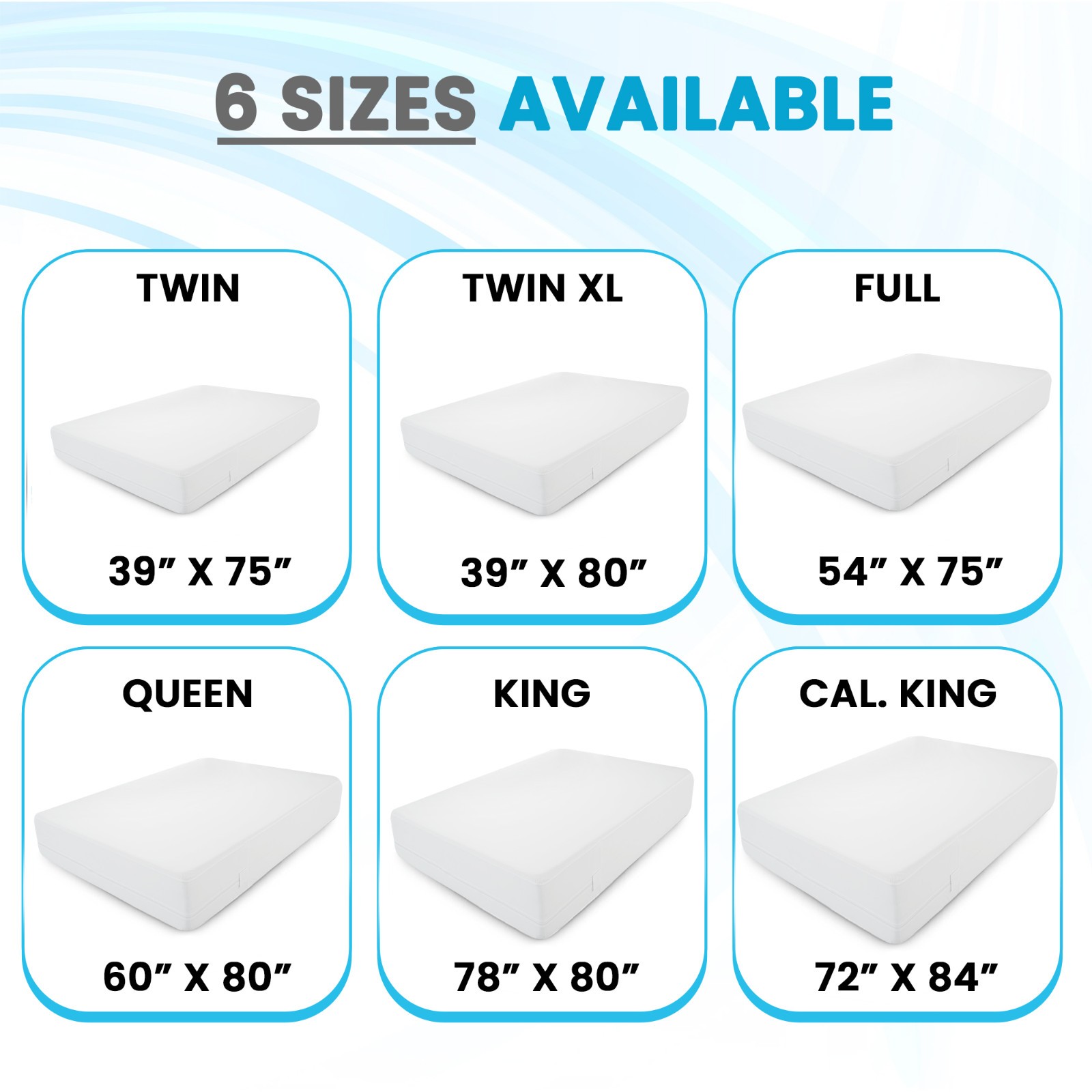 Mattress Encasement Waterproof Protector Zippered Deep Pocket Bed Bug Protector