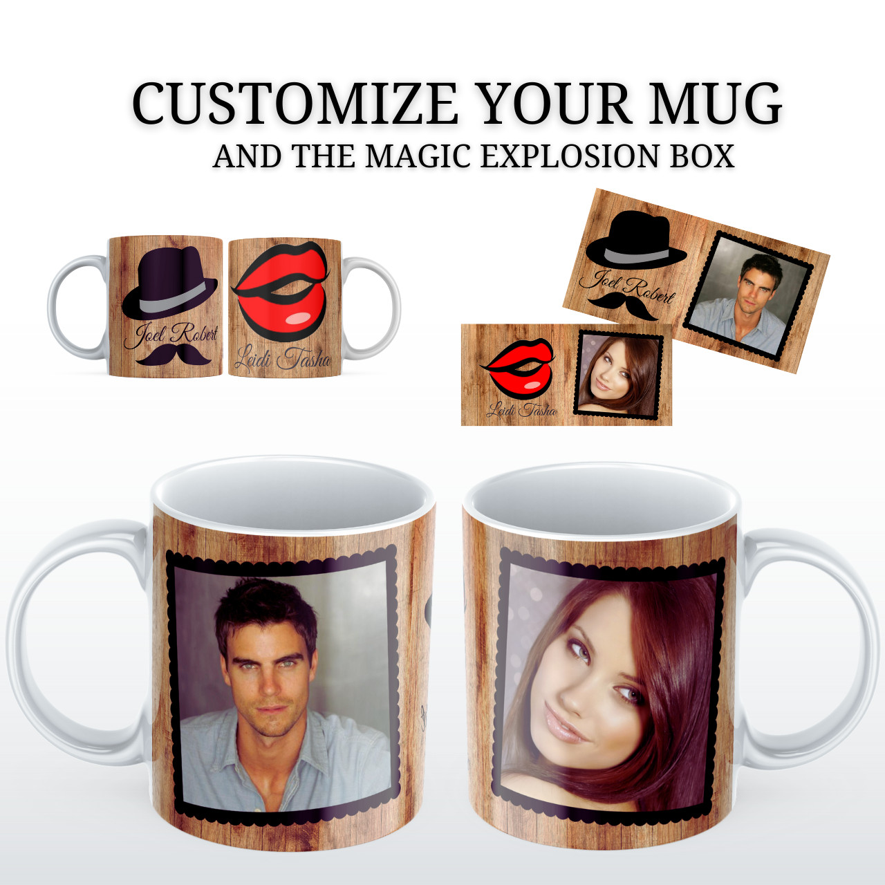 Personalized mug with text photo name logo personalized gift funny coffee mug 13