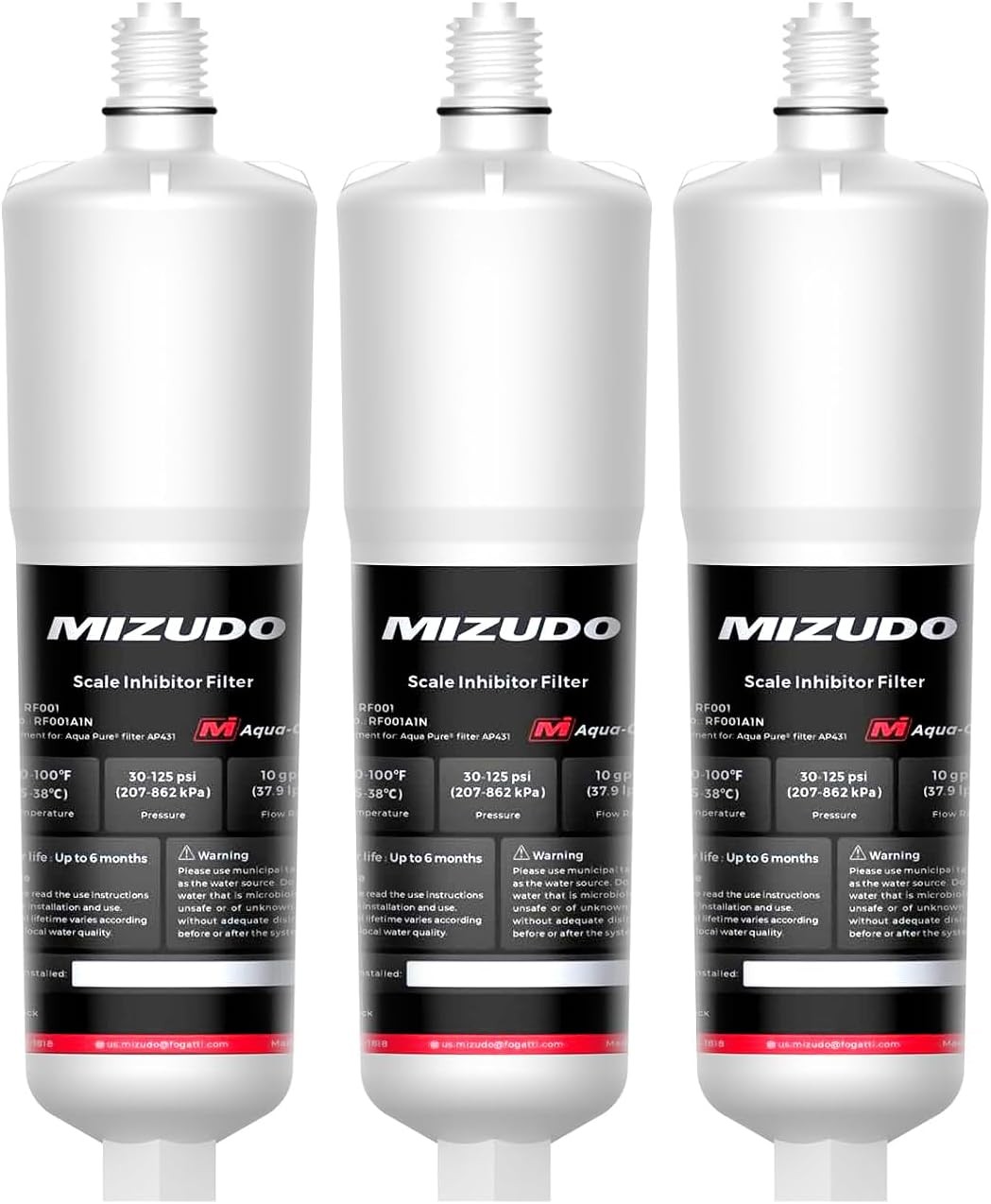 AP431 Replacement Cartridge for Aqua-Pure AP430SS, MIZUDO Whole House Scale…