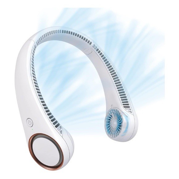 M5 Neck Fan Bladeless Rechargeable USB Adjustable Tilt/Head White