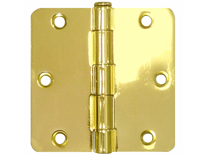 30 Pack Polished Brass 3.5″ x 3.5″ 1/4 Radius Corner Interior Door Hinges