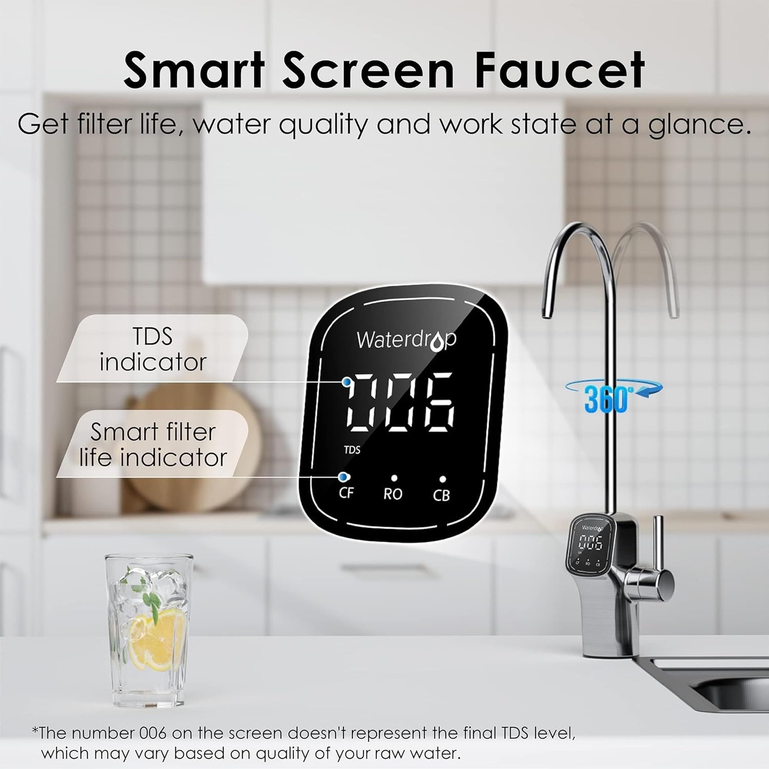Waterdrop G3P600 Reverse Osmosis System – 8-Stage, Tankless, NSF Certified