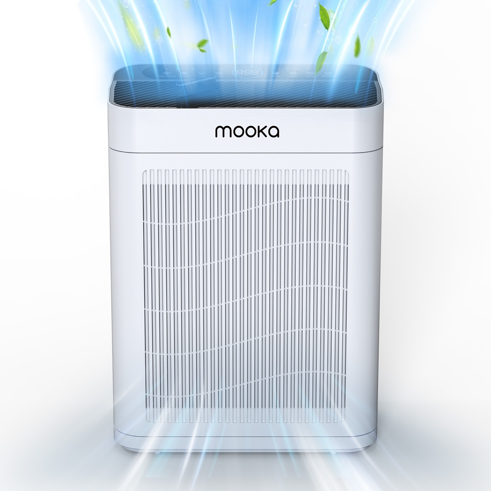 MOOKA Air Purifiers Large Room Up To 1740ft² H13 True HEPA Filter Home Room Air