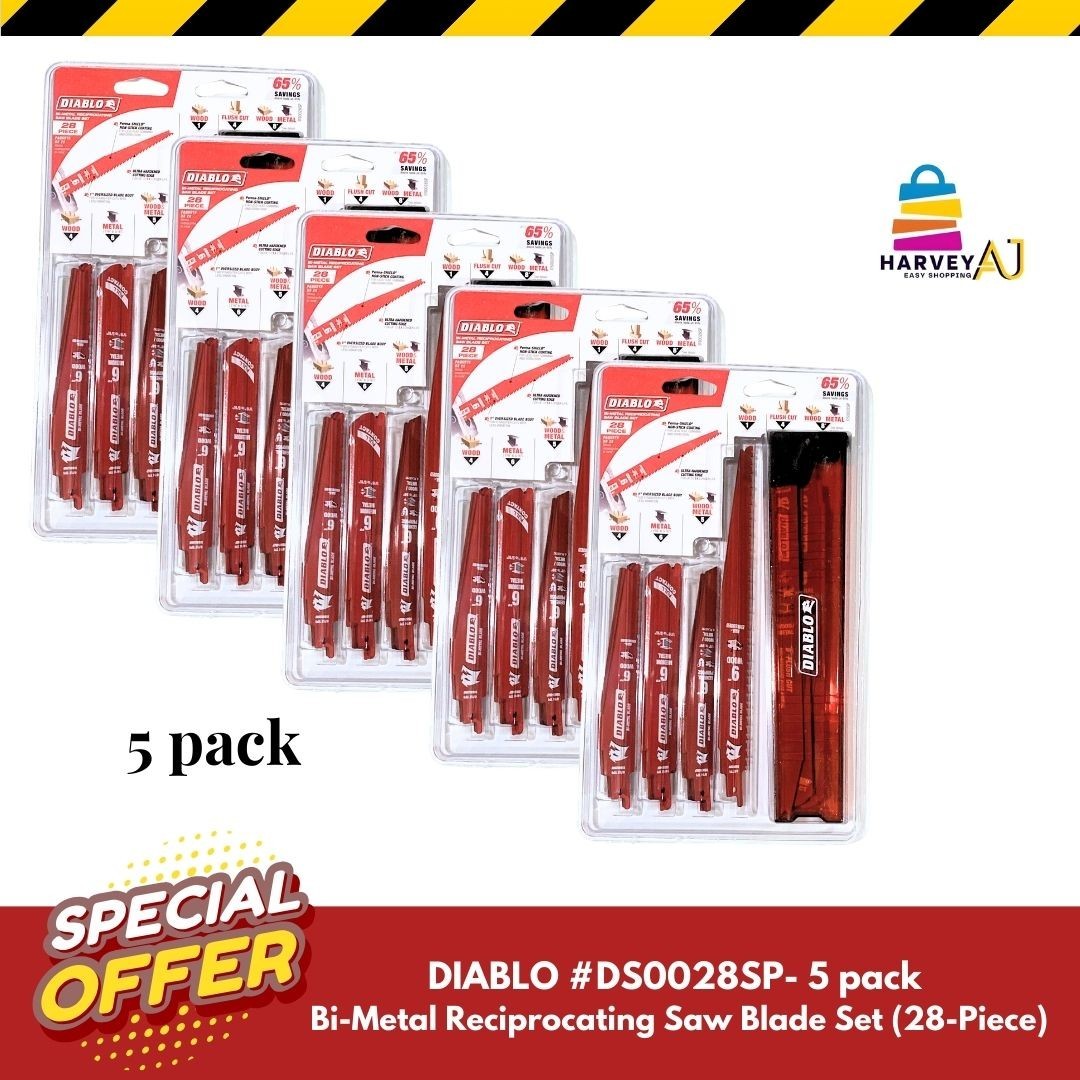 DIABLO 28-Piece Bi-Metal Reciprocating Saw Blade Set 5 unid