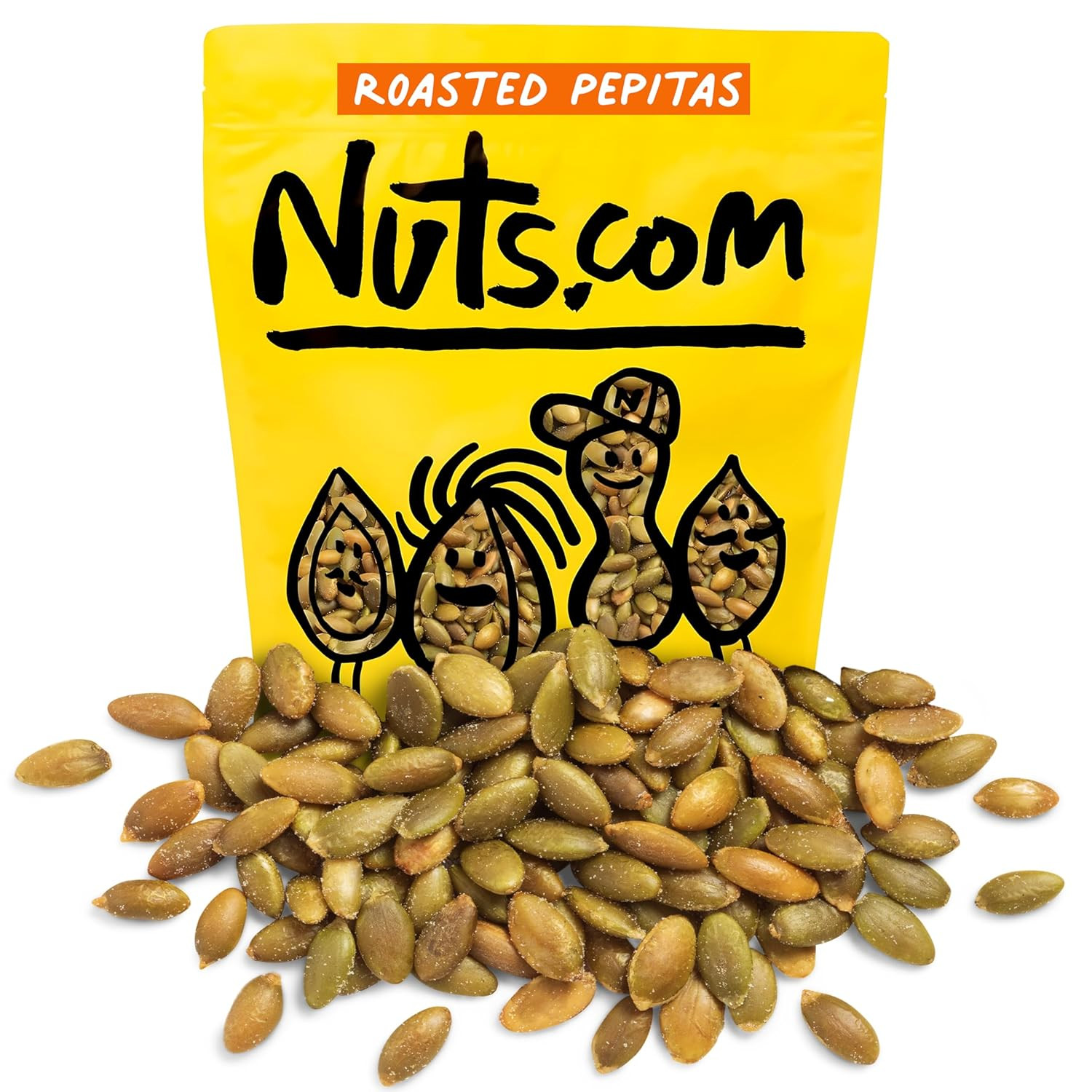 Nuts Com – Roasted Pepitas – 2 Lb Bag, Salted No Shell Pumpkin Seeds, Healthy Sn