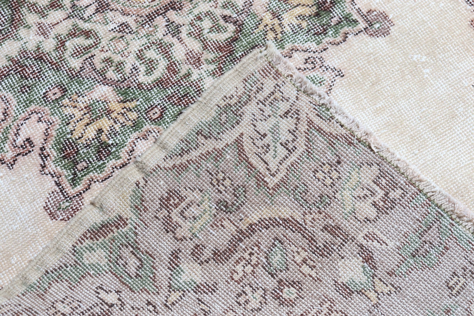 Turkish Area Rug, 3,8×6,46 ft Vintage Rug, Brown Rug Wool Rug