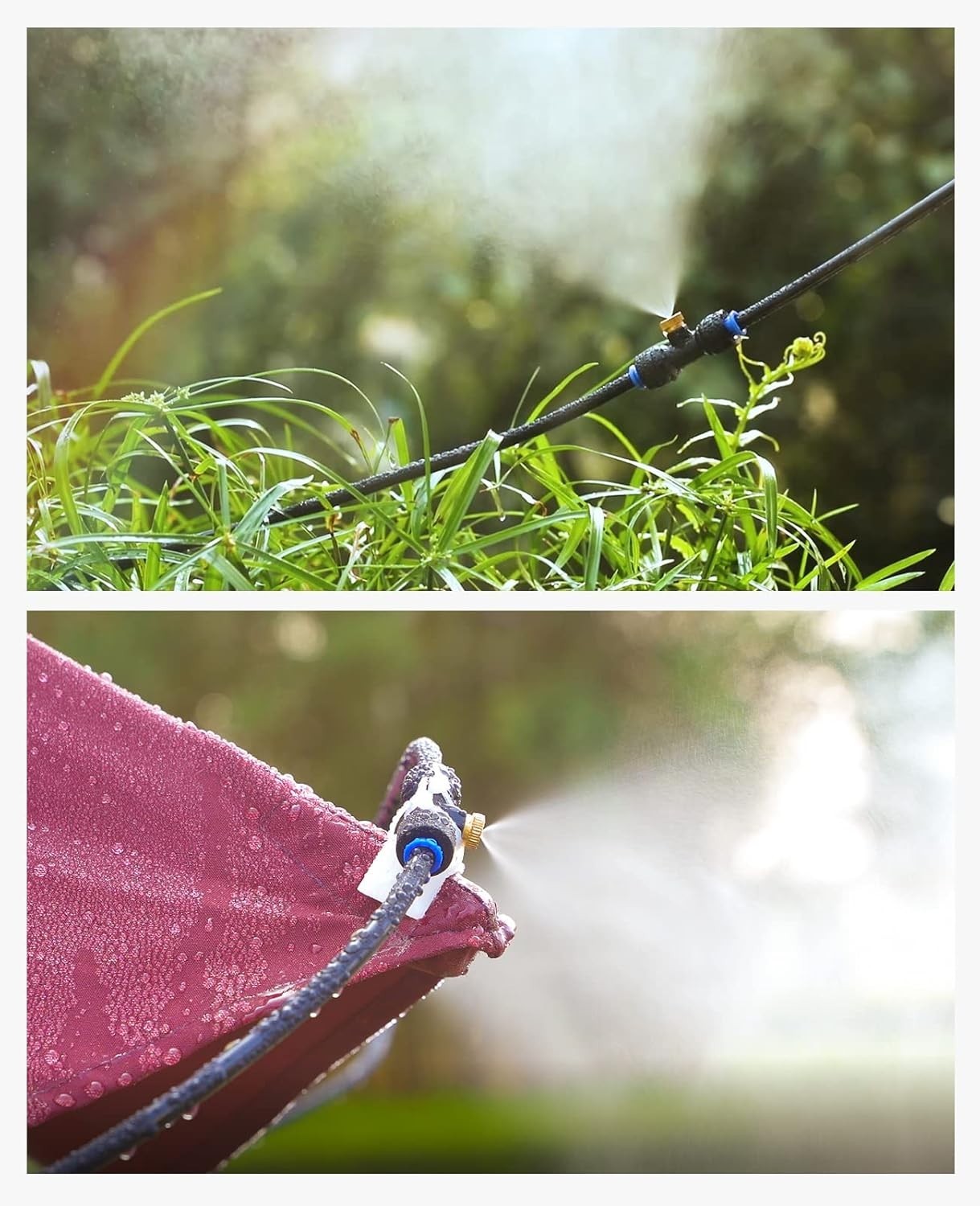 Automatic Misting Cooling System with Timer, 46FT Misting Line, 10 Brass Nozzles