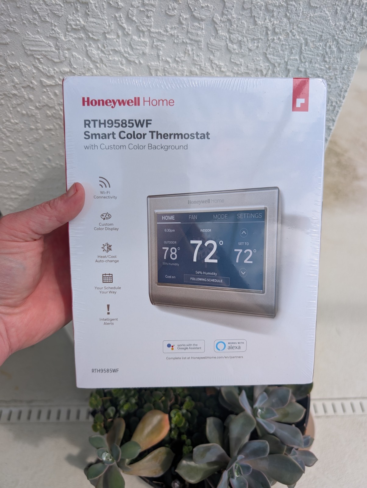 Honeywell Home RTH9585WF 7-Day Wi-Fi Smart Color Thermostat Silver New Sealed