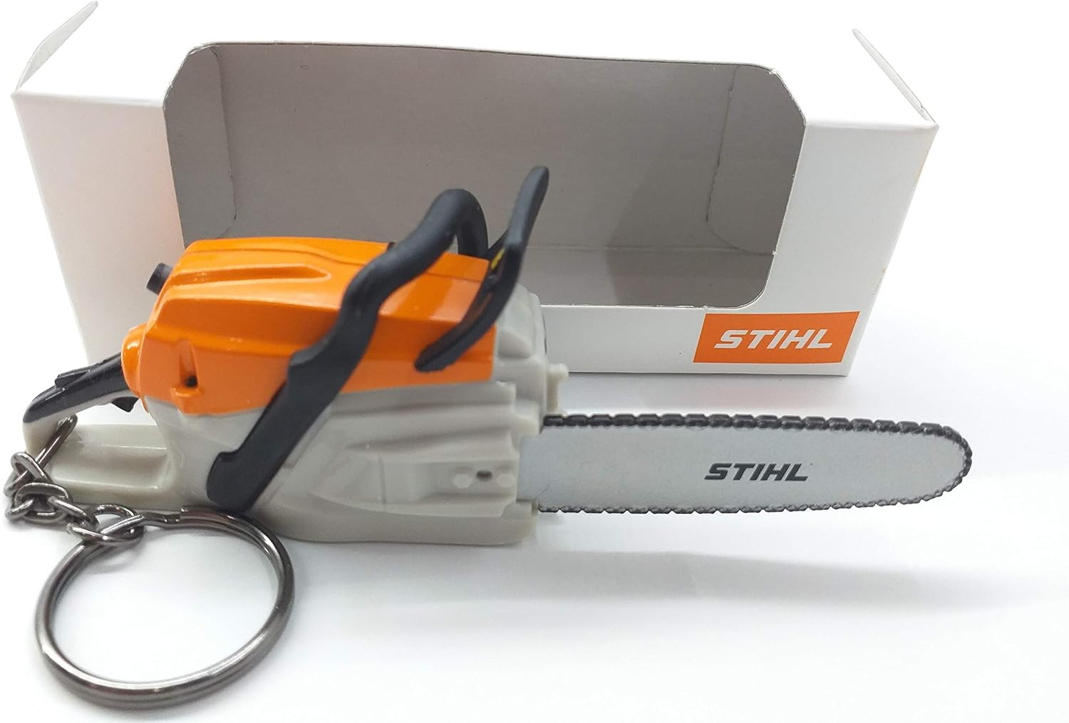 Battery Operated Chainsaw Keyring Mini Power Tool Keychain Novelty Gift Birthday