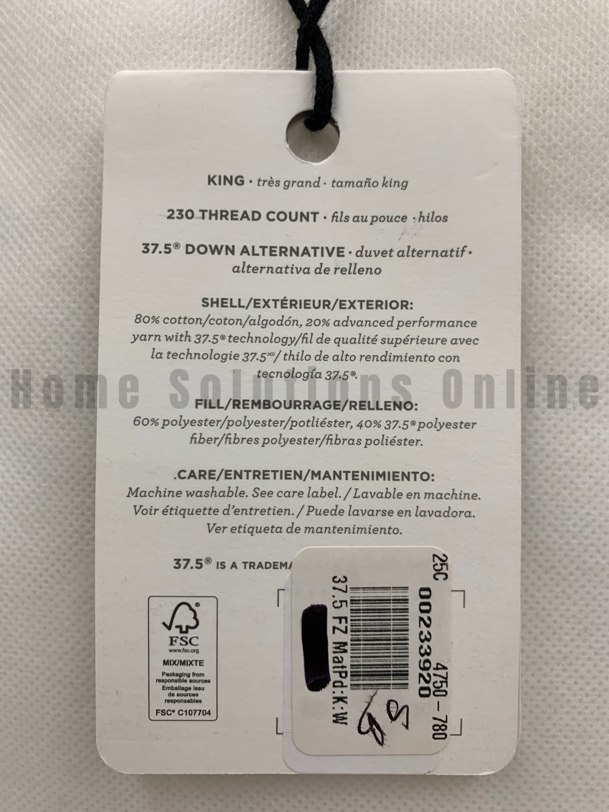 Pottery Barn Sleepsmart Regulating Down Alternative 3.75 Mattress Pad King T1205