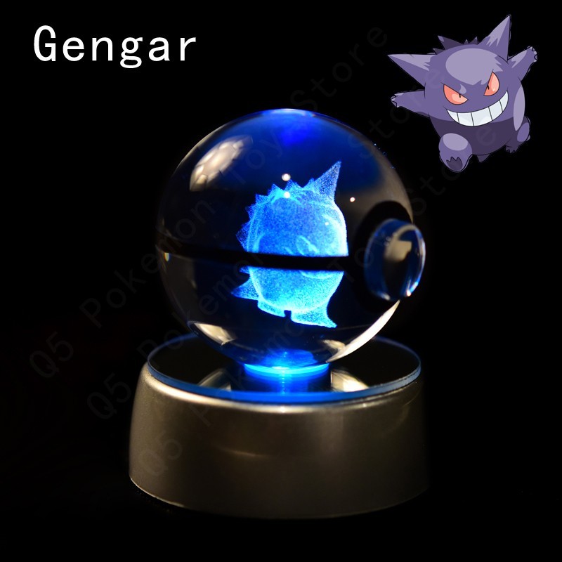 3D Pokemon LED Lamp Crystal Pokeball